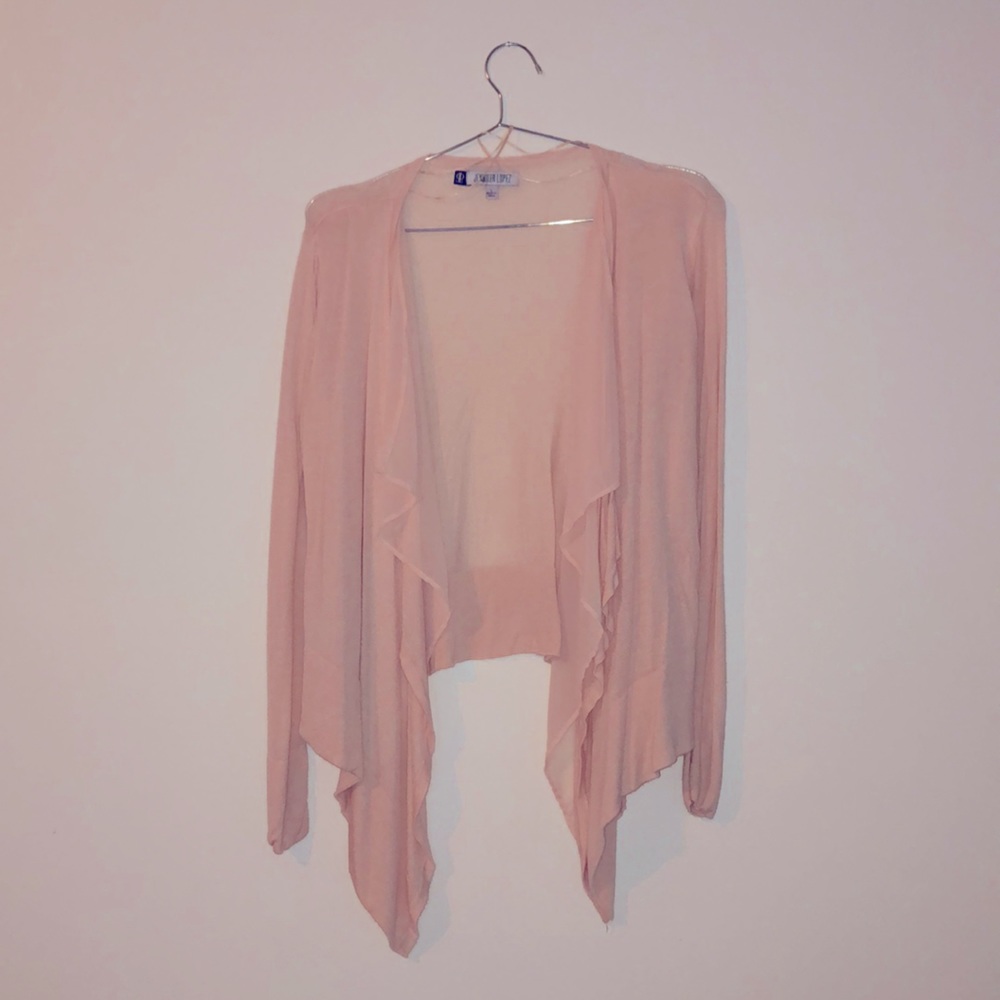 Drape front dress cardigan